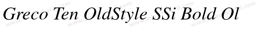 Greco Ten OldStyle SSi Bold Old Sty字体转换